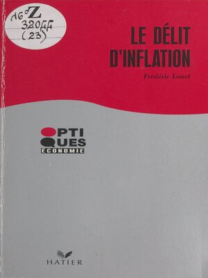cover image of Le délit d'inflation